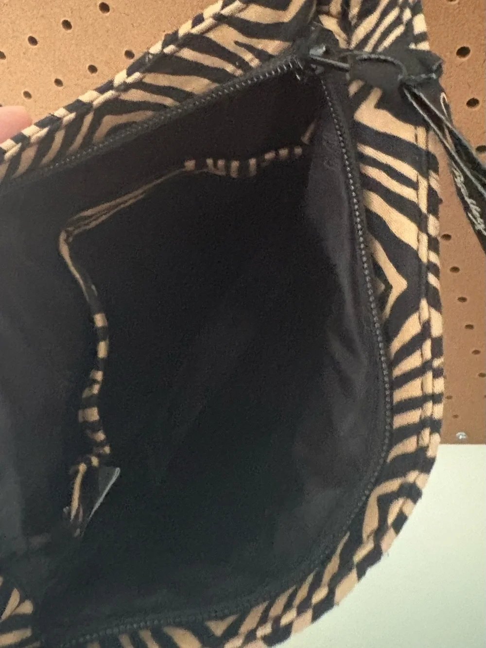 Vera Bradley Petite Double Zip Hipster Purse Bag Zebra Print with Wallet